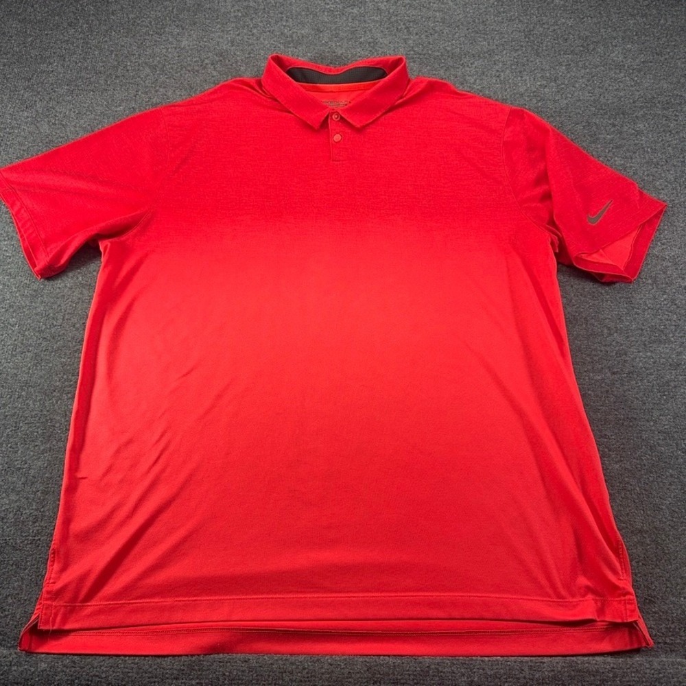 Nike Golf Dri-FIT Tour Performance Polo Shirt Mens XXL‎ Red EUC